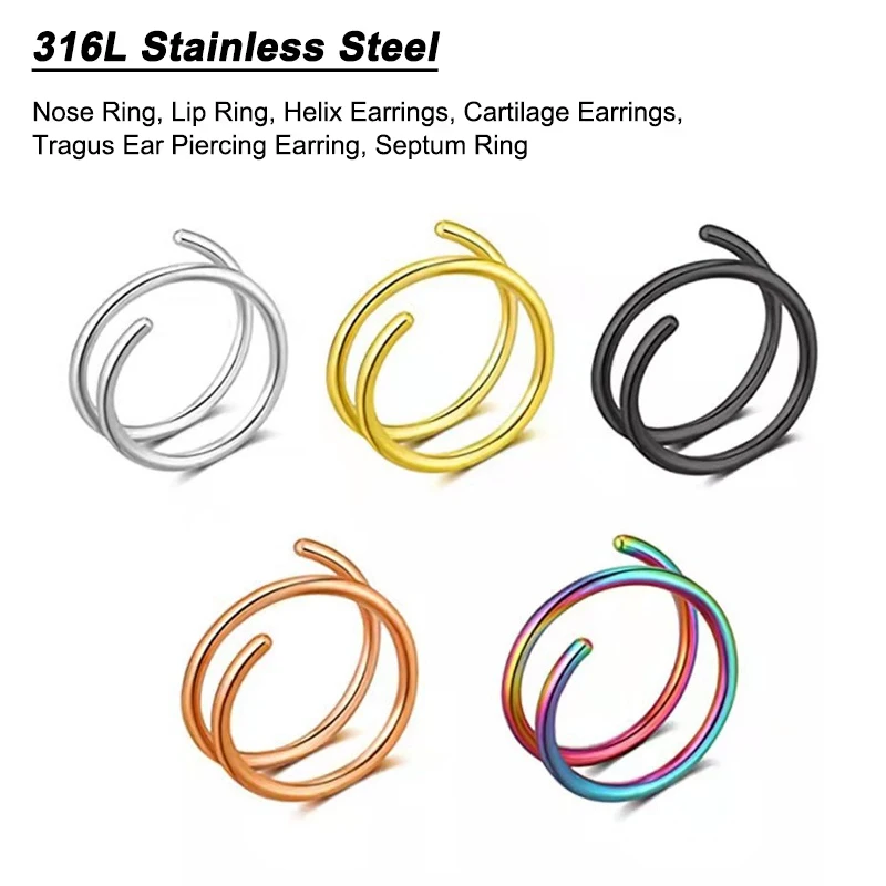 6pcs/lot 20G Stainless Steel N - Body Jewelry Surgical Steel recension och pris