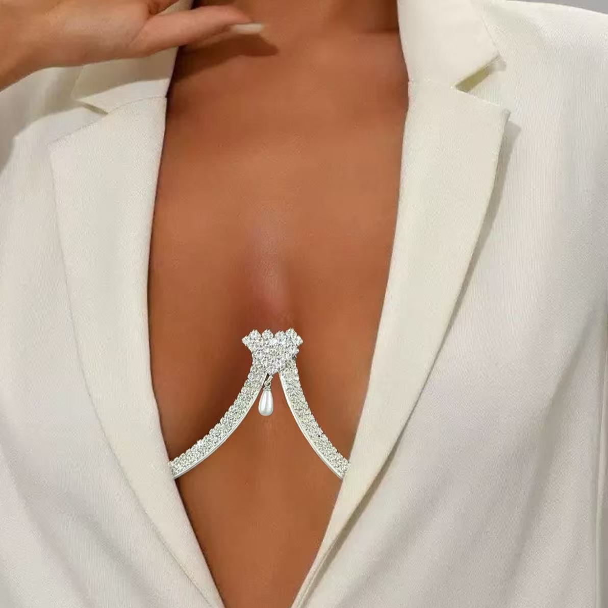 Women's Chest Support Pearl Pe - Body Jewelry Necklace recension och pris