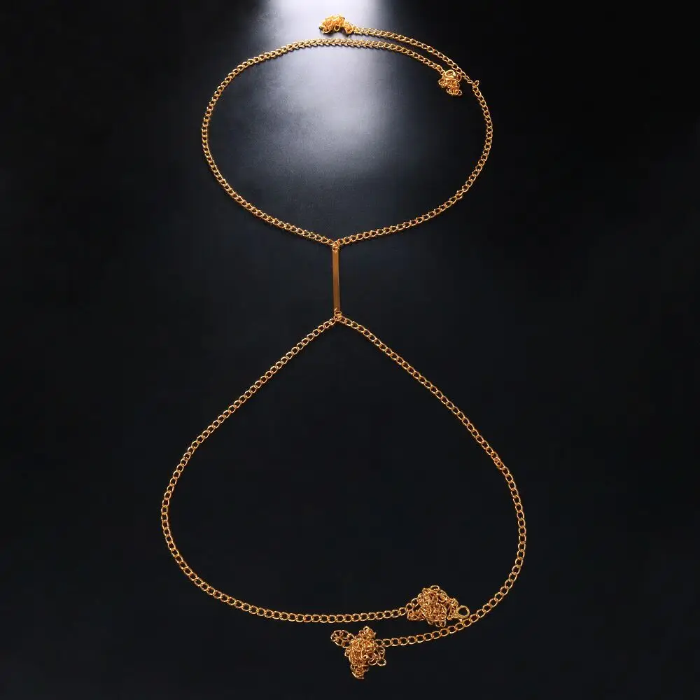Sexy Metal Chest Chain Harness - Body Jewelry Retainers recension och pris