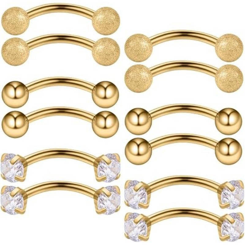 6Pairs 16G Piercing Jewelry Ro - Body Jewelry Surgical Steel recension och pris
