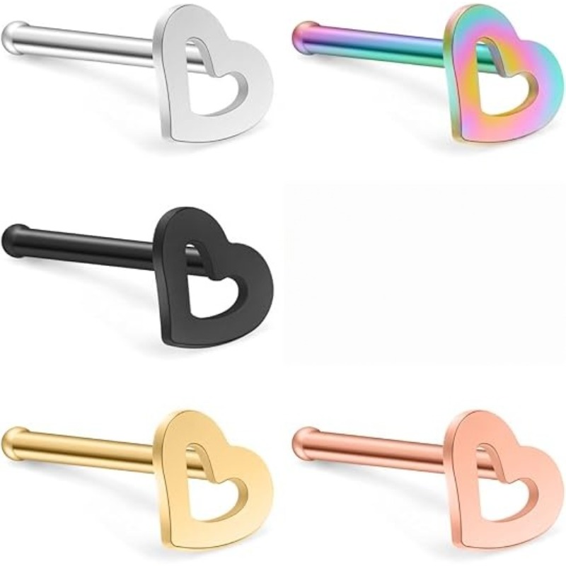 5pcs 20G Surgical Steel Heart  - Body Jewelry Surgical Steel recension och pris